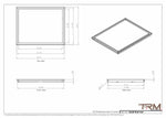 22x28 - Wall Vent - Modern Vent Cover -  Return Air Vent - TRM Metal  28x22