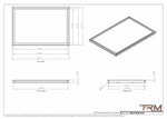 22x33 - Wall Vent - Modern Vent Cover -  Return Air Vent - TRM Metal  33x22
