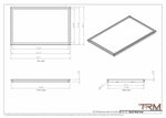 22x35 - Wall Vent - Modern Vent Cover -  Return Air Vent - TRM Metal  35x22
