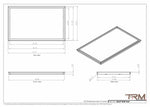 22x37 - Wall Vent - Modern Vent Cover -  Return Air Vent - TRM Metal  37x22