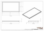 22x38 - Wall Vent - Modern Vent Cover -  Return Air Vent - TRM Metal  38x22