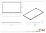 22x39 - Wall Vent - Modern Vent Cover -  Return Air Vent - TRM Metal  39x22