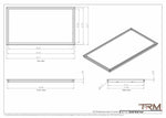 22x40 - Wall Vent - Modern Vent Cover -  Return Air Vent - TRM Metal  40x22