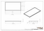 22x41 - Wall Vent - Modern Vent Cover -  Return Air Vent - TRM Metal  41x22