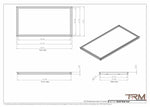 22x42 - Wall Vent - Modern Vent Cover -  Return Air Vent - TRM Metal  42x22