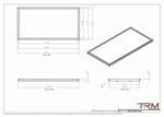 22x43 - Wall Vent - Modern Vent Cover -  Return Air Vent - TRM Metal  43x22