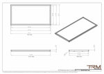 22x44 - Wall Vent - Modern Vent Cover -  Return Air Vent - TRM Metal  44x22