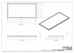 22x45 - Wall Vent - Modern Vent Cover -  Return Air Vent - TRM Metal  45x22