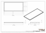22x48 - Wall Vent - Modern Vent Cover -  Return Air Vent - TRM Metal  48x22