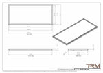 22x49 - Wall Vent - Modern Vent Cover -  Return Air Vent - TRM Metal  49x22