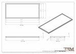 22x51 - Wall Vent - Modern Vent Cover -  Return Air Vent - TRM Metal  51x22