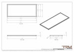 22x52 - Wall Vent - Modern Vent Cover -  Return Air Vent - TRM Metal  52x22