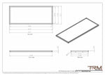 22x54 - Wall Vent - Modern Vent Cover -  Return Air Vent - TRM Metal  54x22