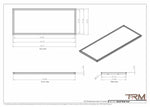 22x55 - Wall Vent - Modern Vent Cover -  Return Air Vent - TRM Metal  55x22