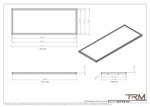 22x57 - Wall Vent - Modern Vent Cover -  Return Air Vent - TRM Metal  57x22