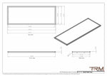 22x59 - Wall Vent - Modern Vent Cover -  Return Air Vent - TRM Metal  59x22