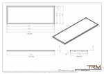 22x60 - Wall Vent - Modern Vent Cover -  Return Air Vent - TRM Metal  60x22