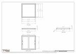 23.5x23.5 - Wall Vent - Modern Vent Cover -  Return Air Vent - TRM Metal  23.5x23.5