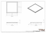 23x23 - Wall Vent - Modern Vent Cover -  Return Air Vent - TRM Metal  23x23