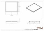 23x26 - Wall Vent - Modern Vent Cover -  Return Air Vent - TRM Metal  26x23