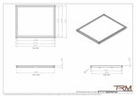 23x28 - Wall Vent - Modern Vent Cover -  Return Air Vent - TRM Metal  28x23