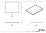 23x30 - Wall Vent - Modern Vent Cover -  Return Air Vent - TRM Metal  30x23