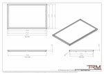 23x37 - Wall Vent - Modern Vent Cover -  Return Air Vent - TRM Metal  37x23