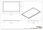 23x38 - Wall Vent - Modern Vent Cover -  Return Air Vent - TRM Metal  38x23