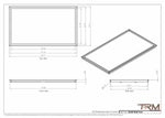 23x40 - Wall Vent - Modern Vent Cover -  Return Air Vent - TRM Metal  40x23