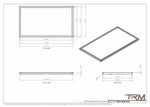 23x41 - Wall Vent - Modern Vent Cover -  Return Air Vent - TRM Metal  41x23