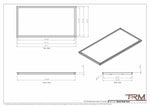 23x45 - Wall Vent - Modern Vent Cover -  Return Air Vent - TRM Metal  45x23