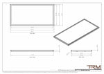 23x48 - Wall Vent - Modern Vent Cover -  Return Air Vent - TRM Metal  48x23