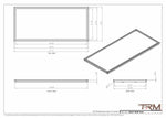 23x51 - Wall Vent - Modern Vent Cover -  Return Air Vent - TRM Metal  51x23