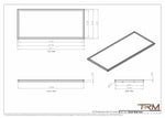 23x53 - Wall Vent - Modern Vent Cover -  Return Air Vent - TRM Metal  53x23
