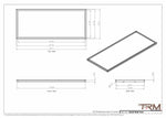 23x55 - Wall Vent - Modern Vent Cover -  Return Air Vent - TRM Metal  55x23
