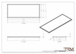 23x56 - Wall Vent - Modern Vent Cover -  Return Air Vent - TRM Metal  56x23