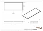 23x57 - Wall Vent - Modern Vent Cover -  Return Air Vent - TRM Metal  57x23
