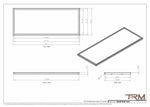 23x58 - Wall Vent - Modern Vent Cover -  Return Air Vent - TRM Metal  58x23