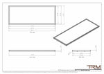 23x59 - Wall Vent - Modern Vent Cover -  Return Air Vent - TRM Metal  59x23