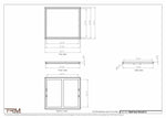 24.5x27.5 - Wall Vent - Modern Vent Cover -  Return Air Vent - TRM Metal  27.5x24.5