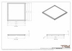 24x24 - Wall Vent - Modern Vent Cover -  Return Air Vent - TRM Metal  24x24