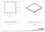 24x25 - Wall Vent - Modern Vent Cover -  Return Air Vent - TRM Metal  25x24