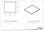 24x26 - Wall Vent - Modern Vent Cover -  Return Air Vent - TRM Metal  26x24