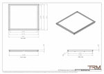 24x28 - Wall Vent - Modern Vent Cover -  Return Air Vent - TRM Metal  28x24