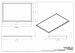 24x38 - Wall Vent - Modern Vent Cover -  Return Air Vent - TRM Metal  38x24