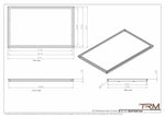 24x39 - Wall Vent - Modern Vent Cover -  Return Air Vent - TRM Metal  39x24