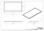24x46 - Wall Vent - Modern Vent Cover -  Return Air Vent - TRM Metal  46x24