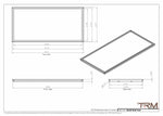 24x50 - Wall Vent - Modern Vent Cover -  Return Air Vent - TRM Metal  50x24