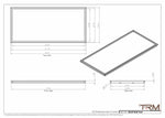 24x52 - Wall Vent - Modern Vent Cover -  Return Air Vent - TRM Metal  52x24