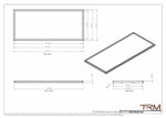 24x55 - Wall Vent - Modern Vent Cover -  Return Air Vent - TRM Metal  55x24